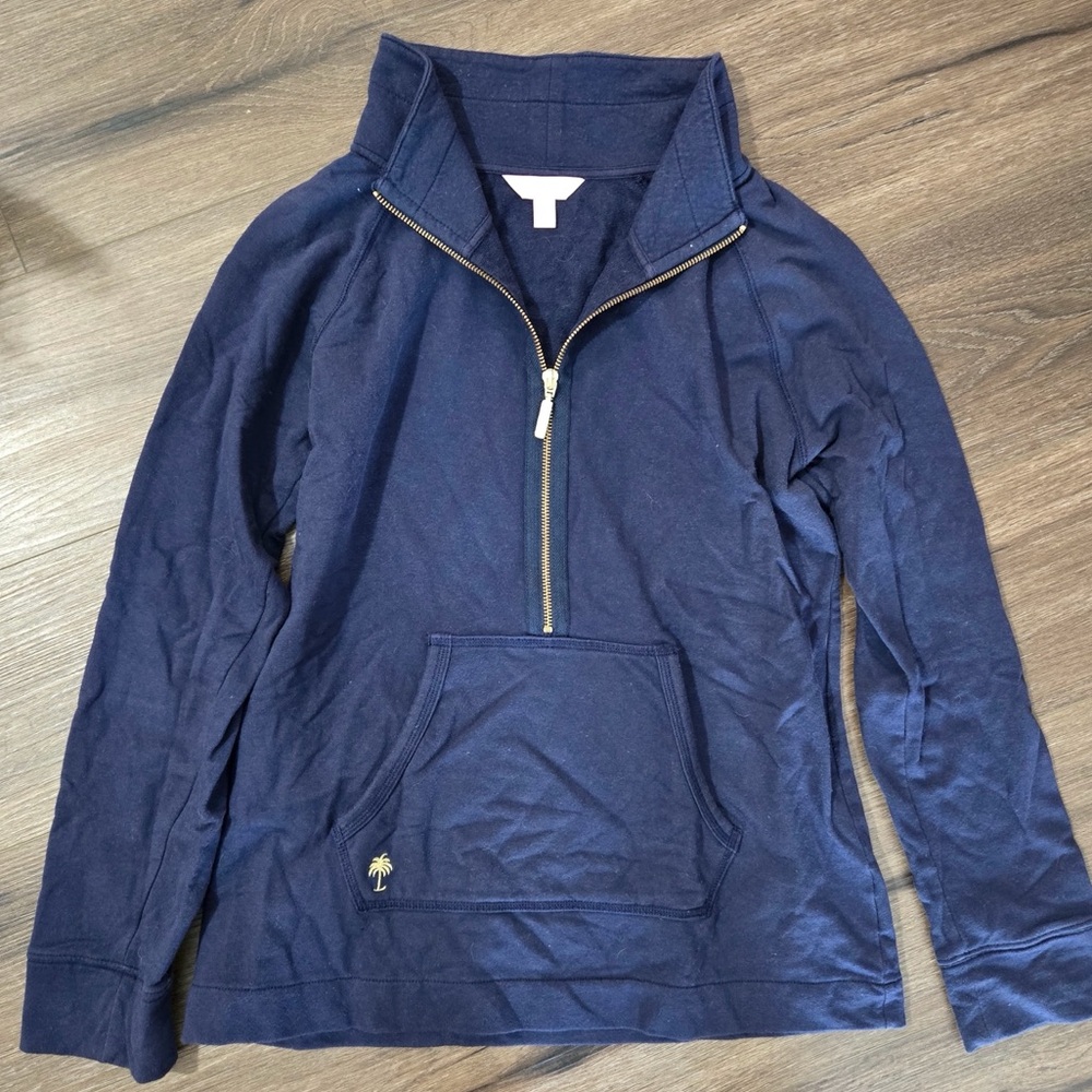 Lilly Pulitzer Navy Popover Pullover Sweatshirt